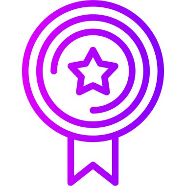 Madalya simgesi, basit tasarım illüstrasyonu