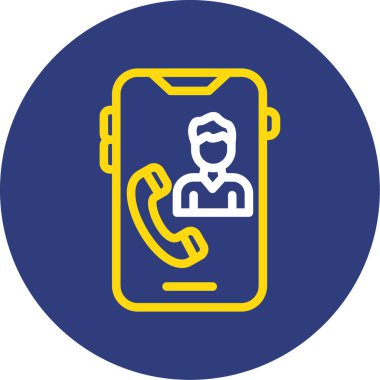 Telefon çağrısı, basit simge, vektör illüstrasyonu