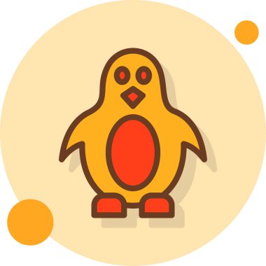 Tavuk. Web simgesi basit illüstrasyon