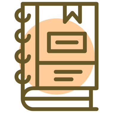 Kitap. Web simgesi basit illüstrasyon