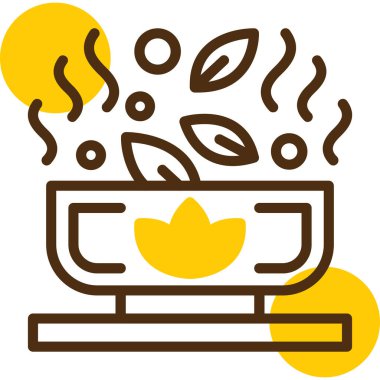 çay fincanı simgesi, vektör illüstrasyonu