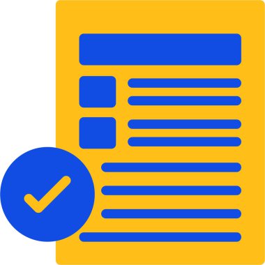 onay listesi simgesini. vektör çizim