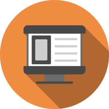 Bilgisayar. Web simgesi basit illüstrasyon