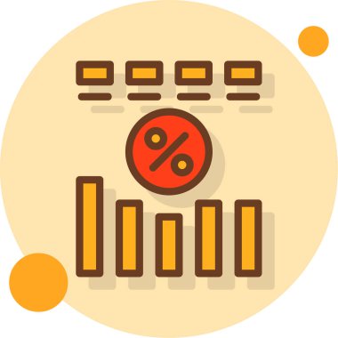 işletme finans büyüme simgesi düz stil