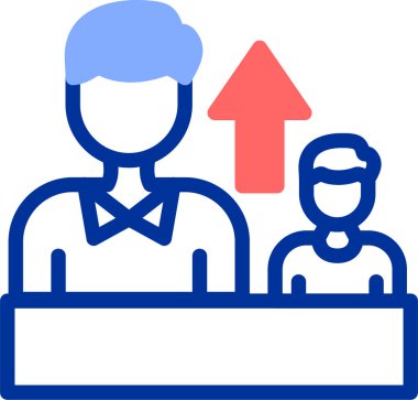 iş adamı simgesi, vektör illüstrasyonu