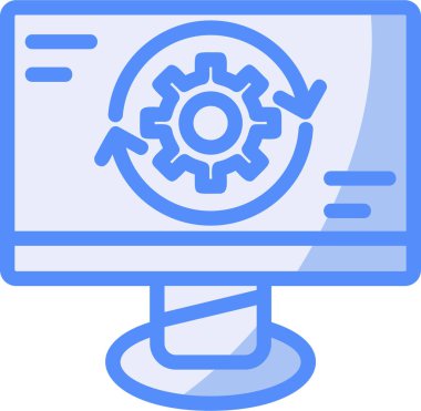 iş bilgisayarı simgesi doldurulmuş - ana hat biçimi