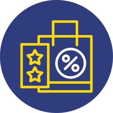 İndirim simgesi, vektör illüstrasyonu