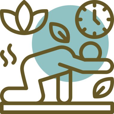 zaman yönetimi simgesi, vektör illüstrasyonu