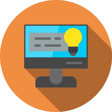 Ampul. Web simgesi basit illüstrasyon