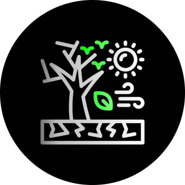 Benzersiz ağaç kabartma vektör simgesi