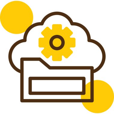 Bulut deposu. Web simgesi basit illüstrasyon