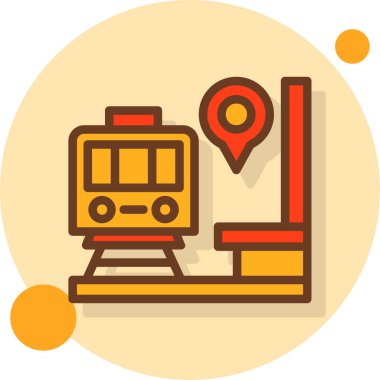 tren simgesi vektör illüstrasyonu