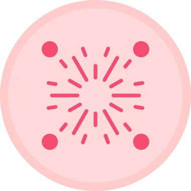 Kırmızı ve beyaz dairenin vektör çizimi