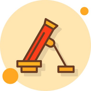 Ateşin bir simgesinin vektör illüstrasyonu