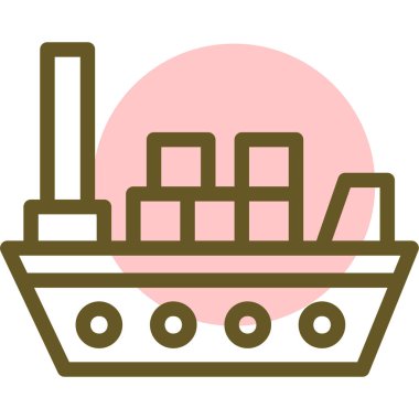 Modern fabrika simgesinin vektör illüstrasyonu