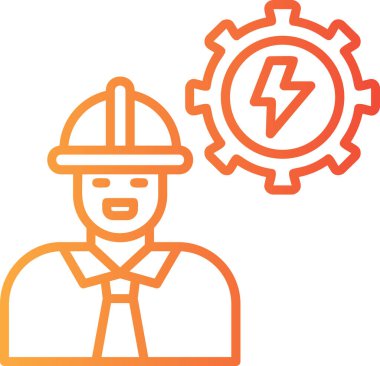 Elektrikçi simgesi, vektör illüstrasyonu