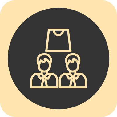 Bir elbise simgesinin vektör illüstrasyonu