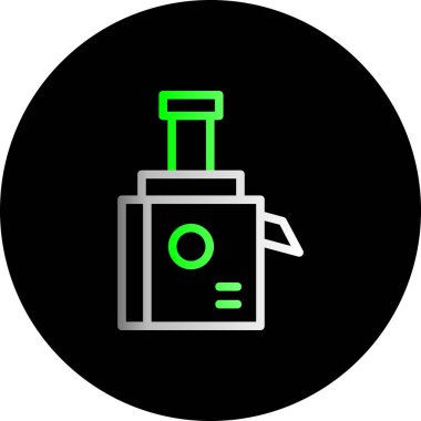 Bir benzin istasyonunun modern bir simgesinin vektör çizimi