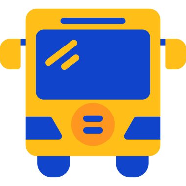 Otobüs. Web simgesi basit tasarım