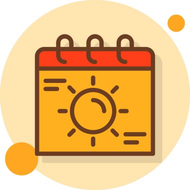 Takvim düzlüğü simgesi, vektör illüstrasyonu