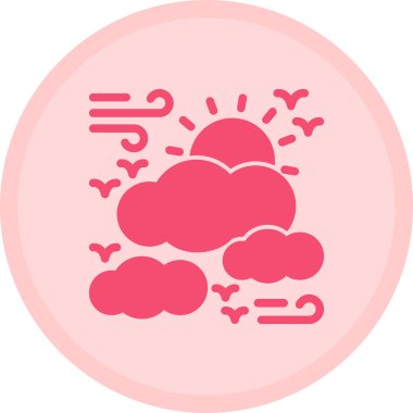 Bulut simgesi vektör illüstrasyonu