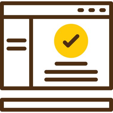 kontrol listesi simgesi, vektör illüstrasyonu