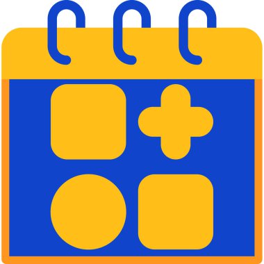 Doldurulmuş takvim tarihi olay simgesi - özet biçimi