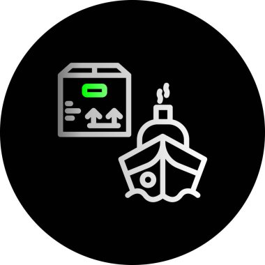 Gemi simgesi vektör illüstrasyonu