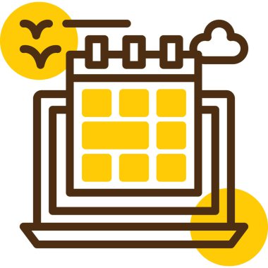 Takvim. Web simgesi basit illüstrasyon