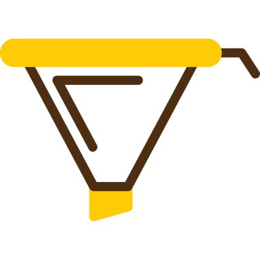 Sarı ve siyah renkli bir ikonun vektör illüstrasyonu