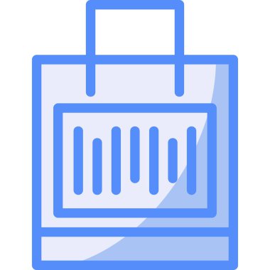 Alışveriş sepeti simgesi, basit tasarım çizimi