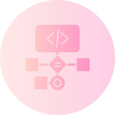 Kodlama Vektörü Kabartma Simgesi Tasarımı