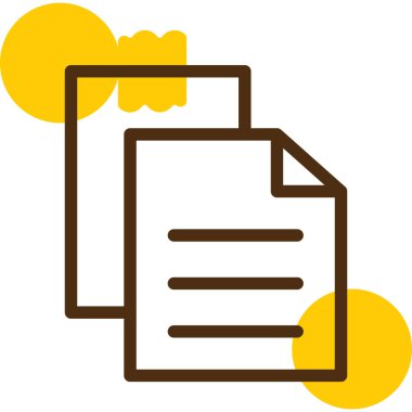 Kağıt simgesinin vektör illüstrasyonu