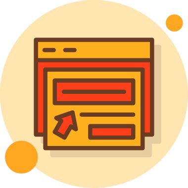 Web tarayıcı simgesi, modern vektör illüstrasyon tasarımı