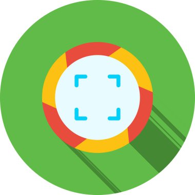 Kamera Deklanşörü basit düz illüstrasyon