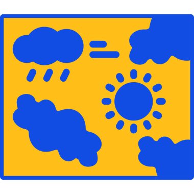 bulut hava web simge vektör çizim