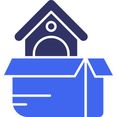 Ev. Web simgesi basit illüstrasyon