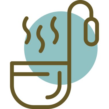 sıcak su ısıtıcısı simgesi, vektör çizimi