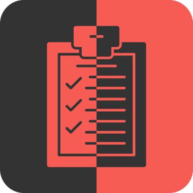 Kontrol listesi simgesi vektör illüstrasyonu