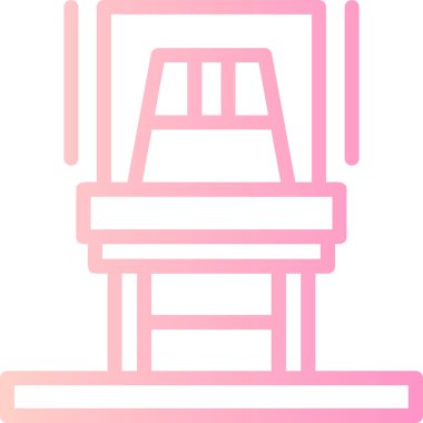 Sandalye. Web simgesi basit illüstrasyon