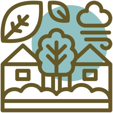 Peyzaj. Web simgesi basit illüstrasyon