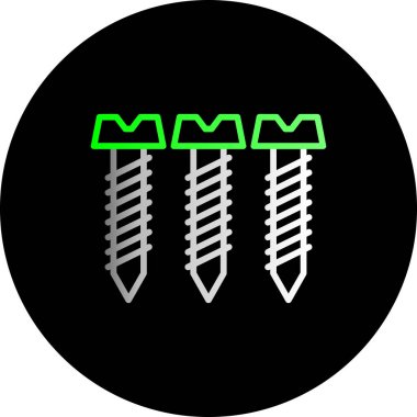 Modern b 'nin vektör illüstrasyonu vida ikonundan yoksun