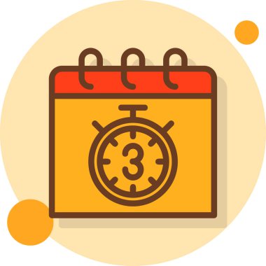 Saat. Web simgesi basit illüstrasyon