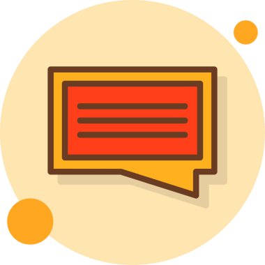 Sohbet simgesi vektör illüstrasyonu