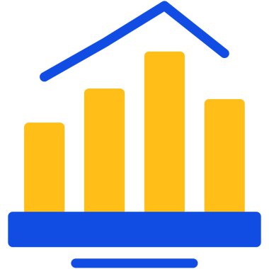 çubuk grafik simgesi düz biçimli