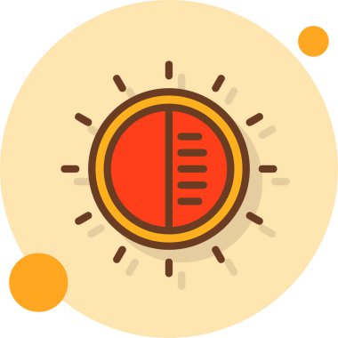 Güneş. Web simgesi basit illüstrasyon