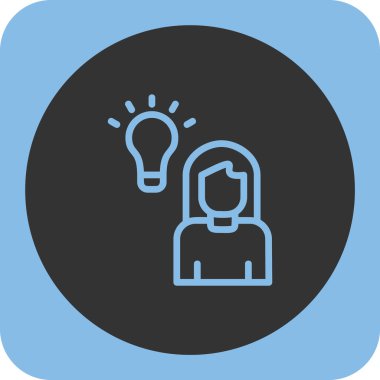 Ampul simgesi soyut bir grupta izole edildi