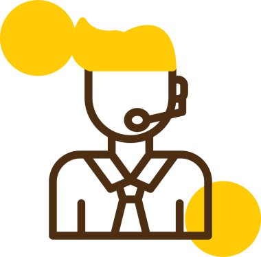 İş adamı avatar simgesi vektör illüstrasyonu