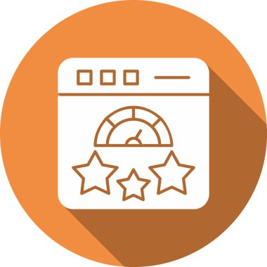 Reyting. Web simgesi basit illüstrasyon