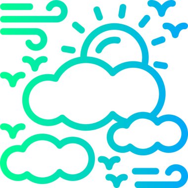 Bulut hesaplama teknolojisi simgesi ana hat biçiminde